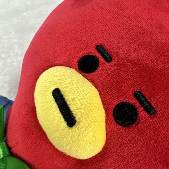 BT21 BTS Plush Stuffed Animal Toy Doll New With Tags Tata Bow & Cane Red - Picture 4 of 10